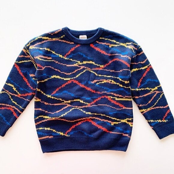 NEW Hanna Andersson Boy Art Intarsia Cascades Sweater 6-7 Years 120 Cm - Picture 2 of 8